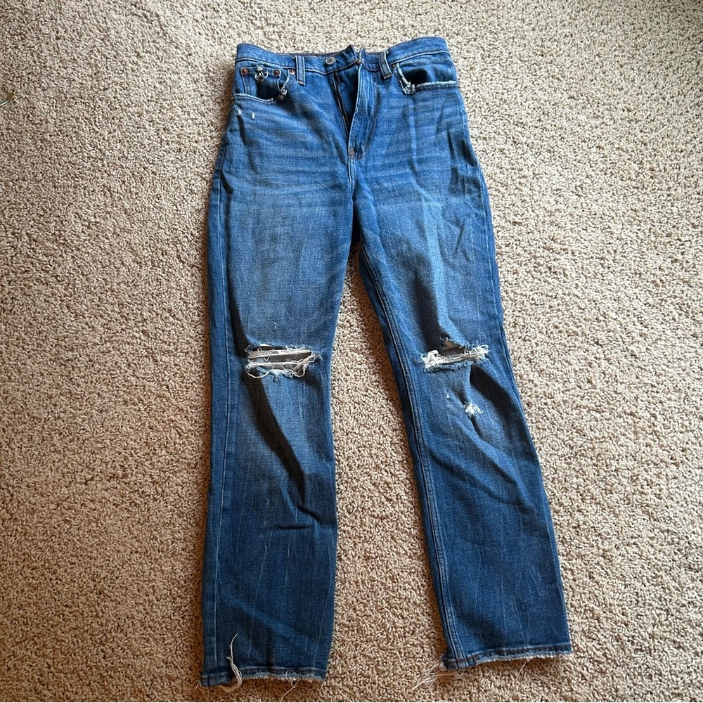 Abercrombie & Fitch ultra high rise straight jeans